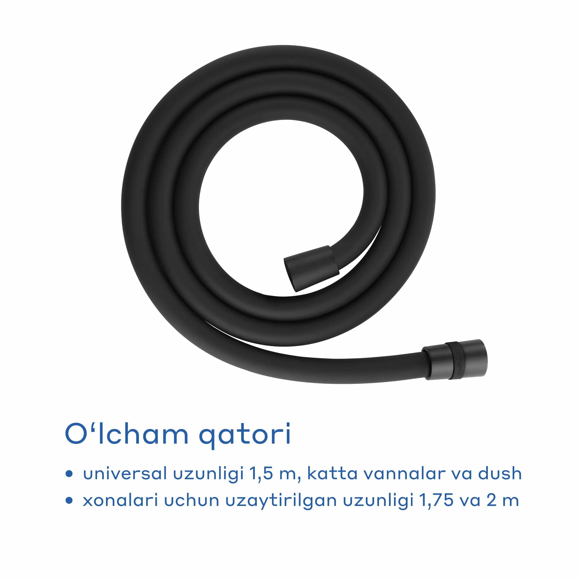 Шланг для душа ZEGOR, силикон, хромированная оболочка, 150см — фото 1