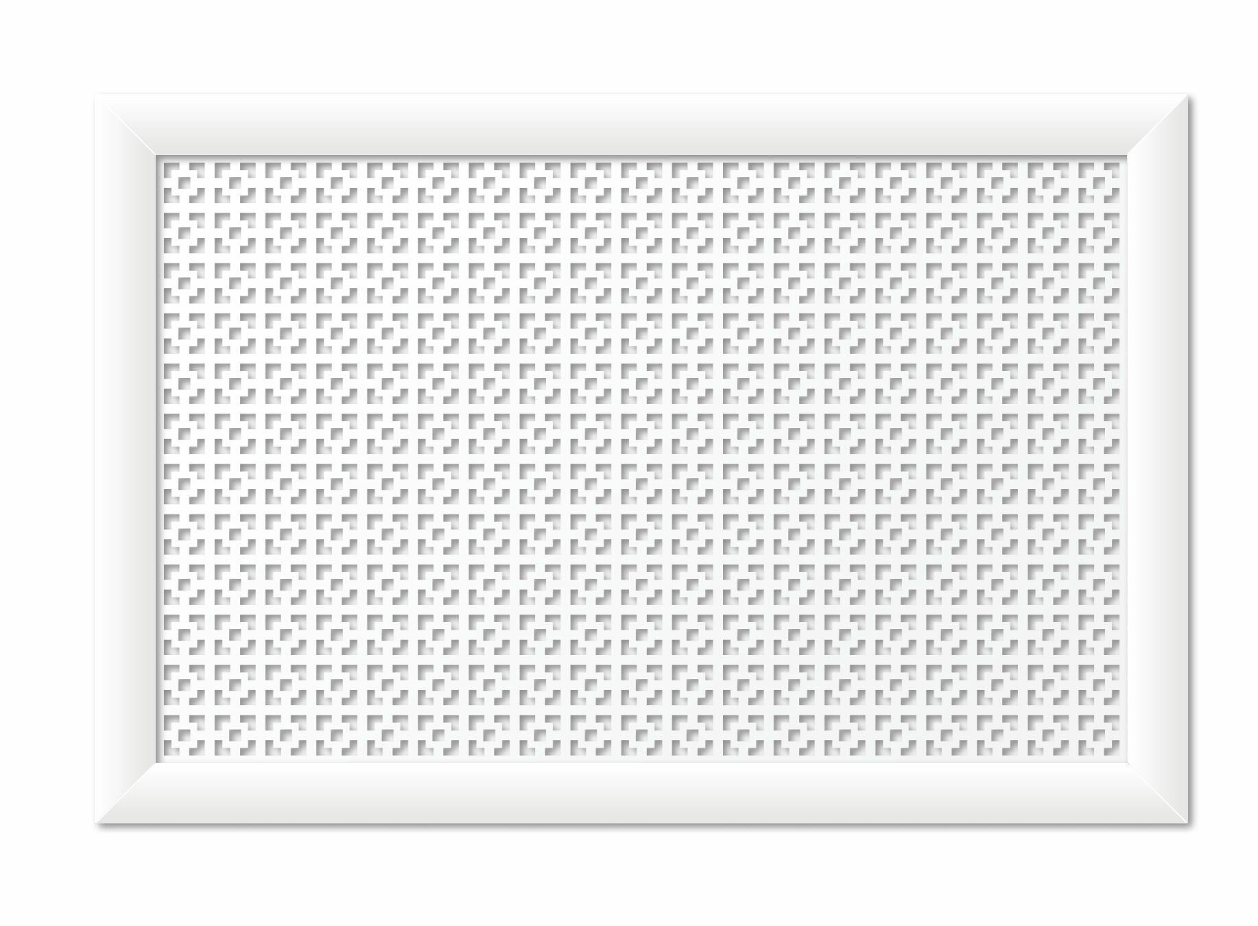 Экран для радиатора 90х60см Дамаско белый