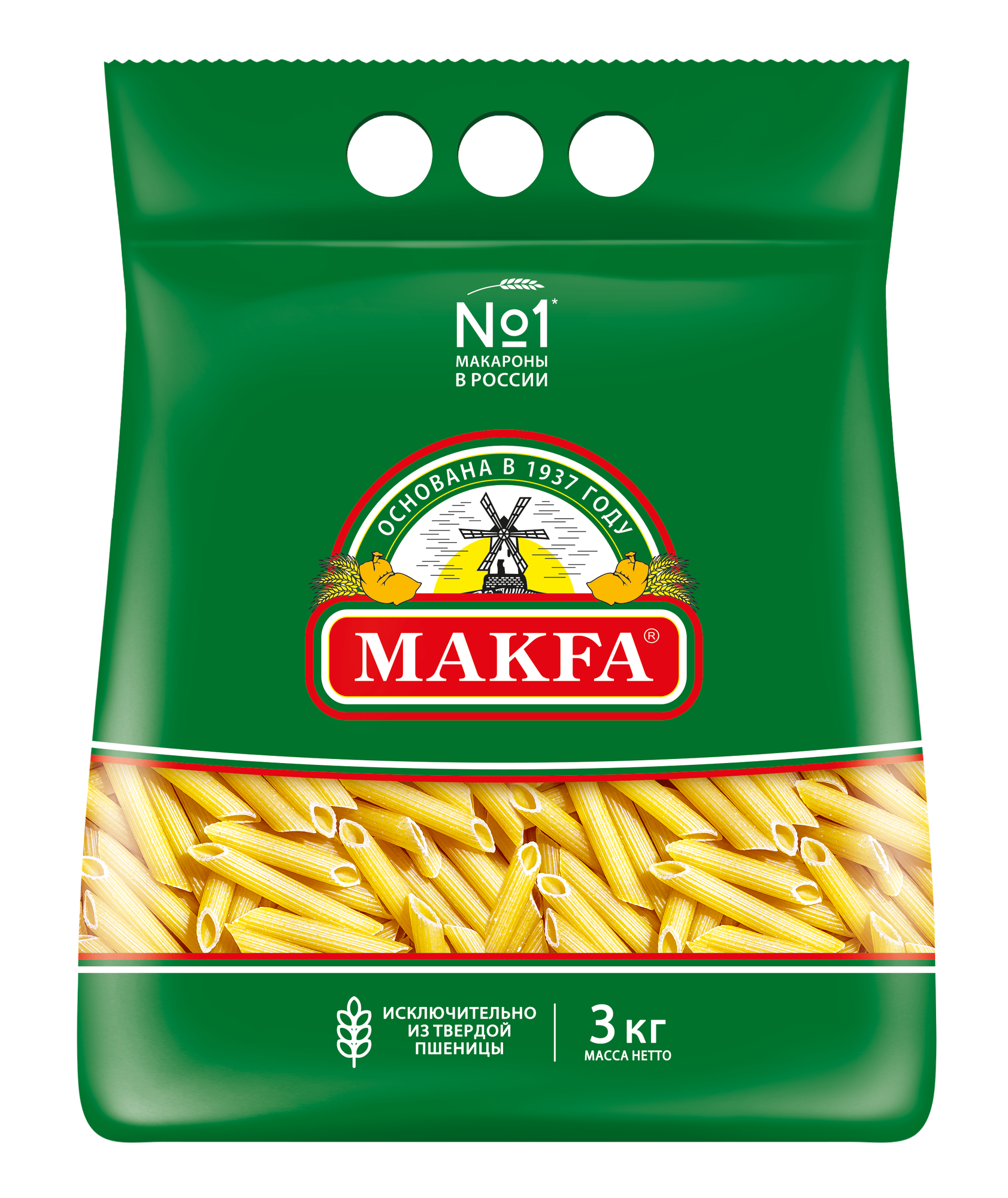 Makfa макароны перья (penne), 3000 г