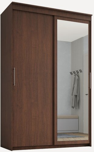Изображение товара Шкаф купе Визэр 2, Легкомаркет, 140х45х220, белье/платье, венге, ручка рейлинг