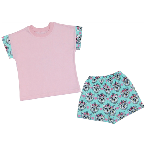 Комплект одежды для девочки 92-98 Светло-розовый/Костюм для девочки/Пижама детская/Костюм детский/Комплект одежды детский