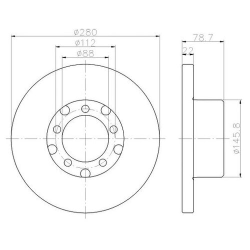 фото Тормозной диск textar 93054600 для mercedes t2l , t2l c , t2ln1 , t2ln1 c