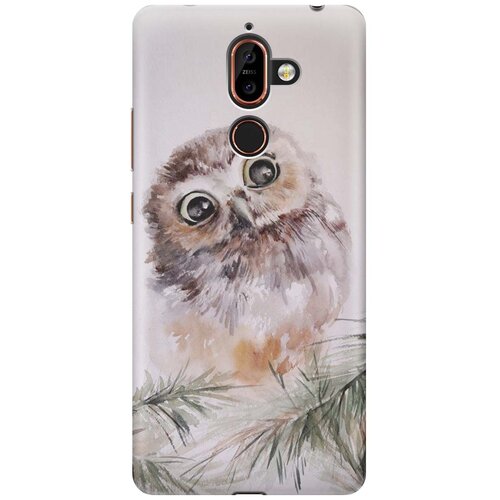 фото Re:pa накладка transparent для nokia 7 plus с принтом "совенок"