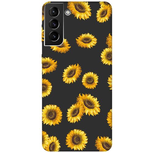 RE: PA Чехол - накладка Soft Sense для Samsung Galaxy S21 Plus с 3D принтом Sunflowers черный re pa чехол накладка soft sense для samsung galaxy m51 с 3d принтом sunflowers черный