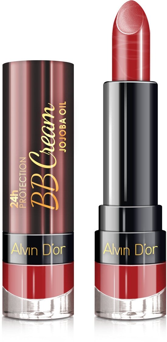 Alvin D'or, Губная помада 24h BB Cream (тон 10 Красный цветок)