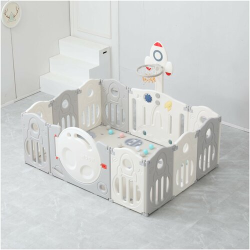 Манеж Unix line SUPREME Space 160x160 Grey