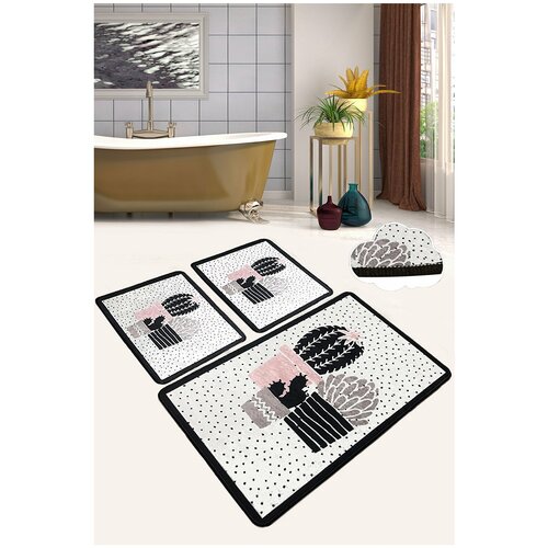 Набор ковриков для ванной, туалета и раковины противоскользящие, бренда SENSEI ( 60х100 см ; 50х60 см ; 40х60 см )