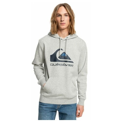 Худи Quiksilver Big Logo Athletic Heather, Цвет серый, Размер L