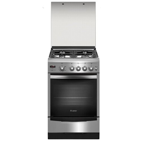 Газовая плита GEFEST 5100-04 0004 50 см серебристый Ростест (EAC)