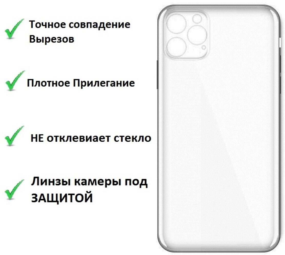 Защитный чехол на iPhone 12 Pro тонкий / прозрачный / силиконовый / с защитой камеры для айфон 12 про