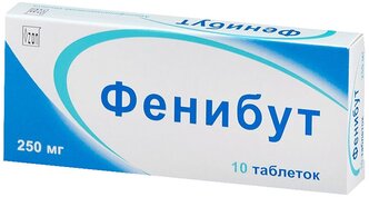 Фенибут таб., 250 мг, 10 шт.