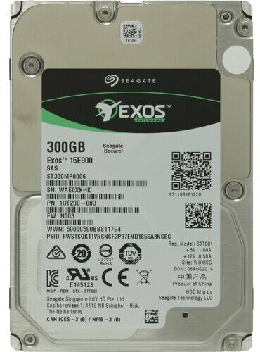 Жесткий диск Seagate Exos 15E900 (ранее Enterprise Performance 15K) ST300MP0006