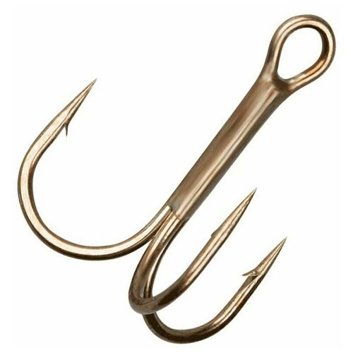 Крючок рыболовный тройной Gamakatsu Treble 13 Bronze #10 (10шт) для рыбалки на щуку, судака, окуня