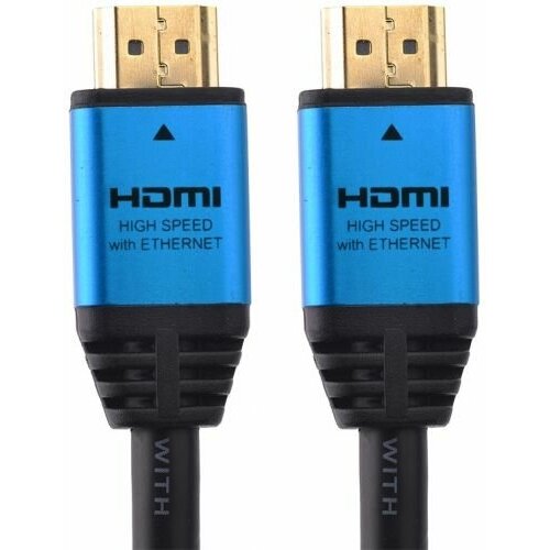 Кабель интерфейсный HDMI Vention AACBJ High speed v2.0 with Ethernet 19M/19M - 5м. кабель интерфейсный hdmi hdmi gcr 19m 19m gc hmmic01 1 8m 1 8м v1 4 ethernet high speed витой тройной экран черный позолоченные разъемы