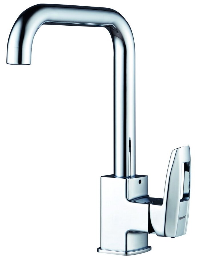 G-lauf Смеситель для кухни мойки с высоким поворот изливом, хром LOF4-C033