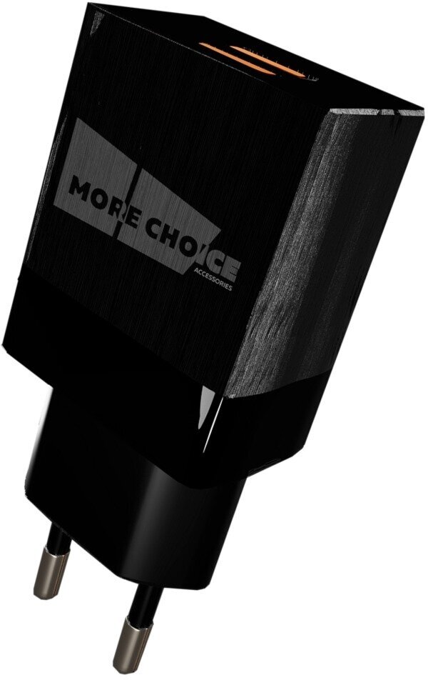 Сетевое зарядное устройство 2USB 2.1A в комплекте с дата-кабелем micro USB More choice NC24m Black