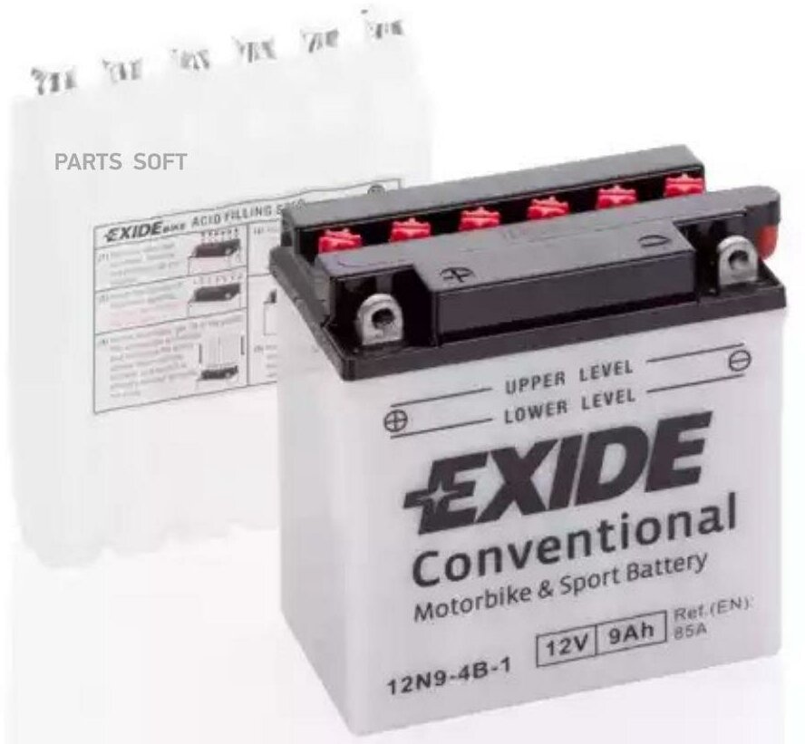 EXIDE 12N9-4B-1 Аккумуляторная батарея EXIDE Conventional [12V 9Ah 85A B0]