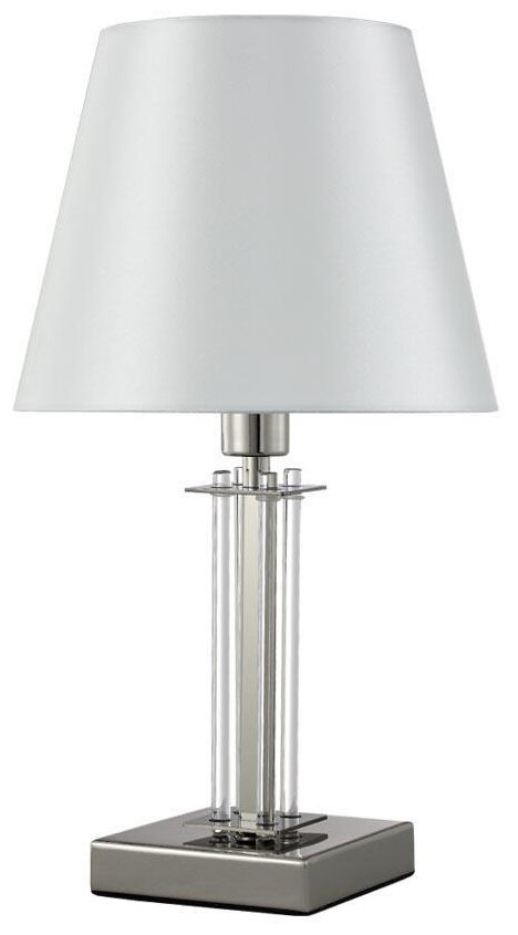 Настольная лампа Crystal Lux NICOLAS LG1 NICKEL/WHITE