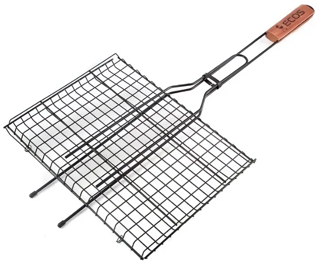 Решетка для барбекю ECOS RD-172D (р-р 35x25x2см, общая длина 70 см, сталь с а/пригарным покр.)