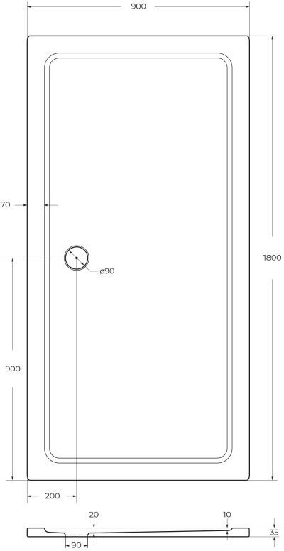 Душевой поддон Cezares Tray 1200x800x35 TRAY-M-AH-120/80-35-W - фотография № 9
