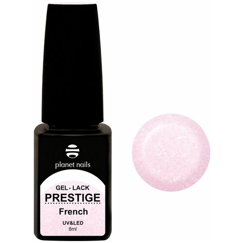 Planet nails Гель-лак Prestige French, 8 мл, 332 мерцающая пудра planet nails база prestige base 30 мл