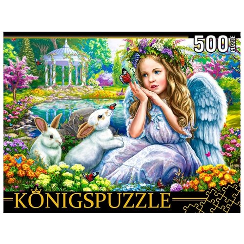 Пазл Konigspuzzle Ангелочек и кролики (ХК500-6309), 500 дет., разноцветный konigspuzzle пазлы 500 элементов хк500 6309 ангелочек и кролики