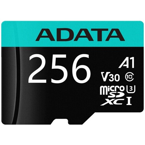 Карта памяти A-Data Premier Pro + adapter 256GB (AUSDX256GUI3V30SA2-RA1) карта памяти adata premier pro microsdxc 256gb sd adapter ausdx256gui3v30sa2 ra1 черный