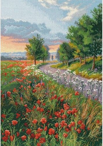Изображение товара 1239 Набор для вышивания крестом овен 'Утро в пути', 33*47 см