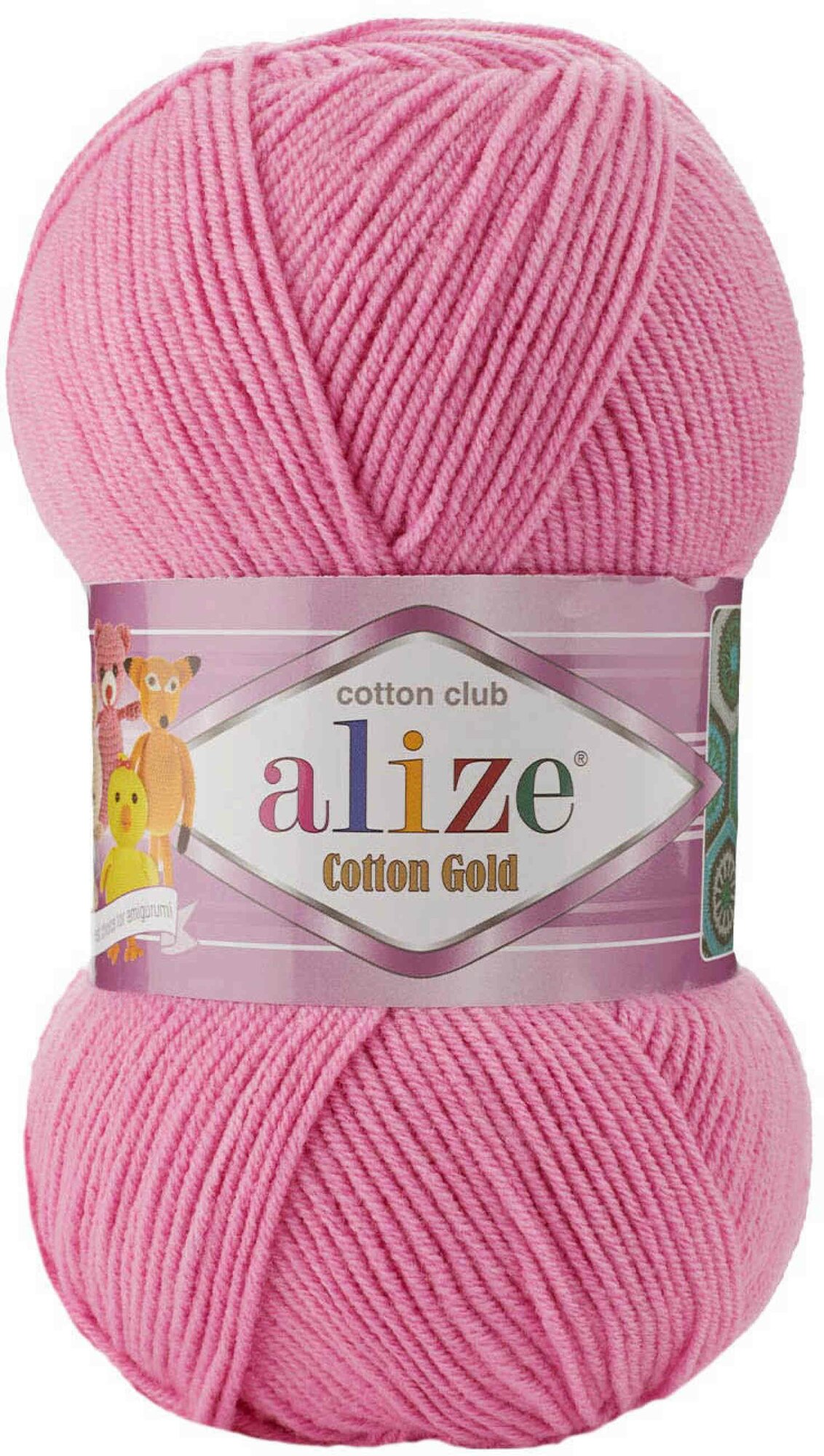Пряжа Alize Cotton Gold розовый (264), 55%хлопок/45%акрил, 330м, 100г, 1шт