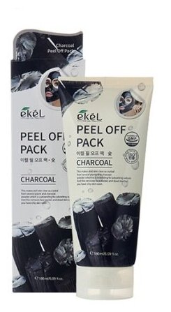 EKEL Маска-пленка с экстрактом древесного угля Peel off pack Charcoal, 180мл