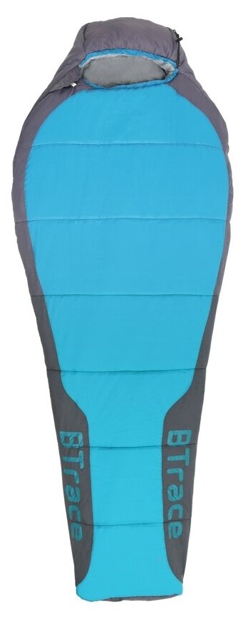 Спальный мешок BTRACE Zero S правый серый/синий