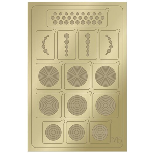 Aeropuffing Metallic Stickers №M05 Gold - металлизированные наклейки для ногтей  - Купить
