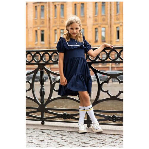 Школьное платье Leya.me, размер 116, синий