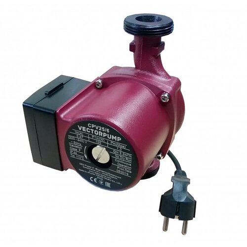 Циркуляционный насос Vector Pump CPV25/6, насос повышения давления / (комплект: кабель с вилкой и гайки)