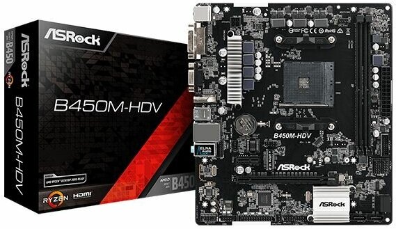 Материнская плата ASRock AMD B450 SAM4 MATX