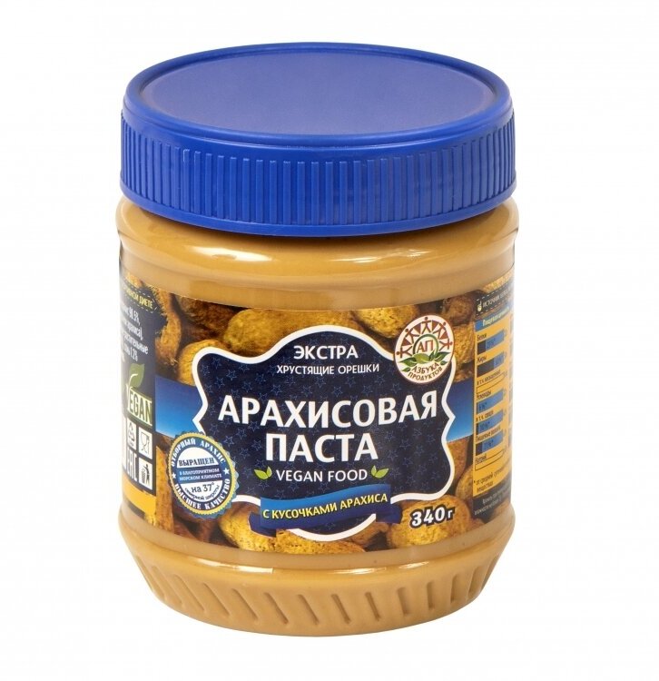 Арахисовая паста Азбука Продуктов с кусочками 340 гр