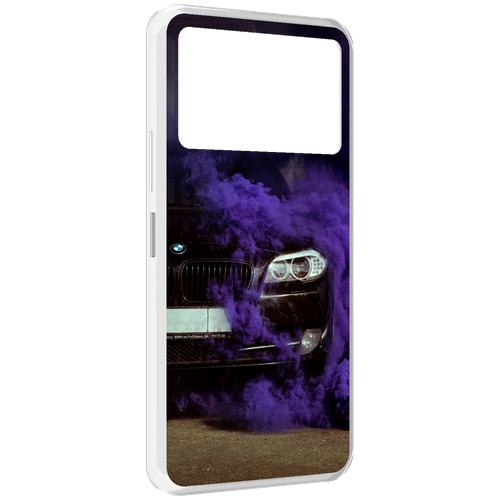 Чехол MyPads бмв-с-фиолетовым-дымом мужской для Infinix NOTE 12 VIP (X672) задняя-панель-накладка-бампер