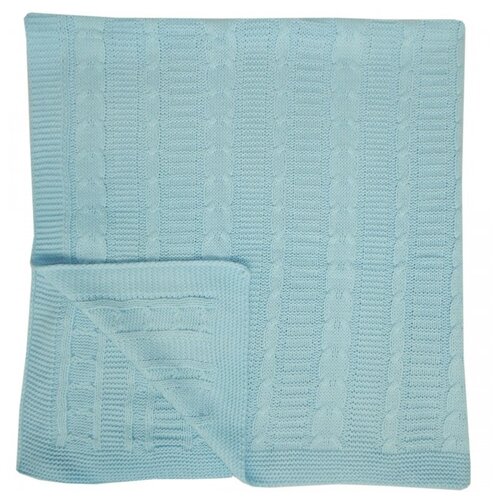 фото Плед папитто косичка 84-100 90х100 см голубой