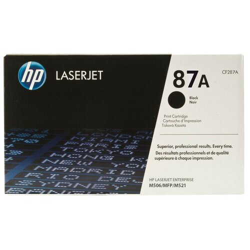 Картридж лазерный HP 87A CF287A чер. для LJ Enterprise M506/MFP M52 картридж лазерный hp 87a cf287a черный 9000стр для hp lj ent m506 m527