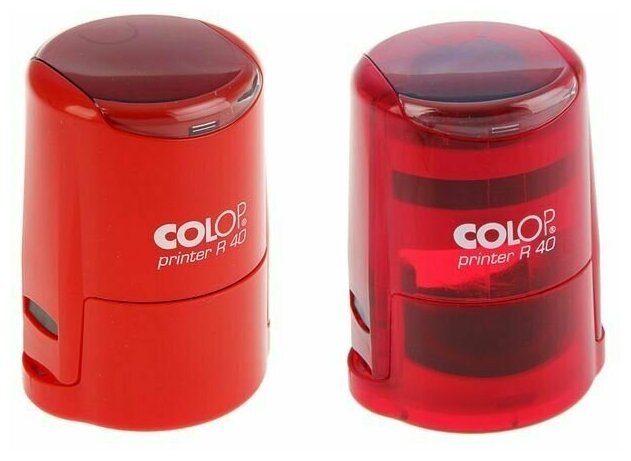 Оснастка для печати круглая Colop Printer R40 40 мм с крышкой красная