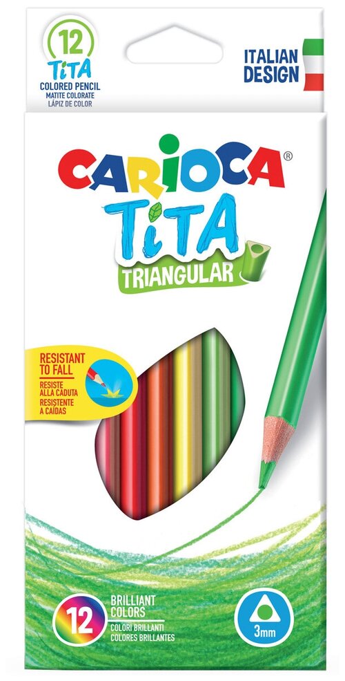 Carioca набор цветных карандашей Tita 12 цветов (42786) микс