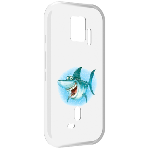 Чехол MyPads веселая акула для ZTE Nubia Red Magic 7S Pro задняя-панель-накладка-бампер