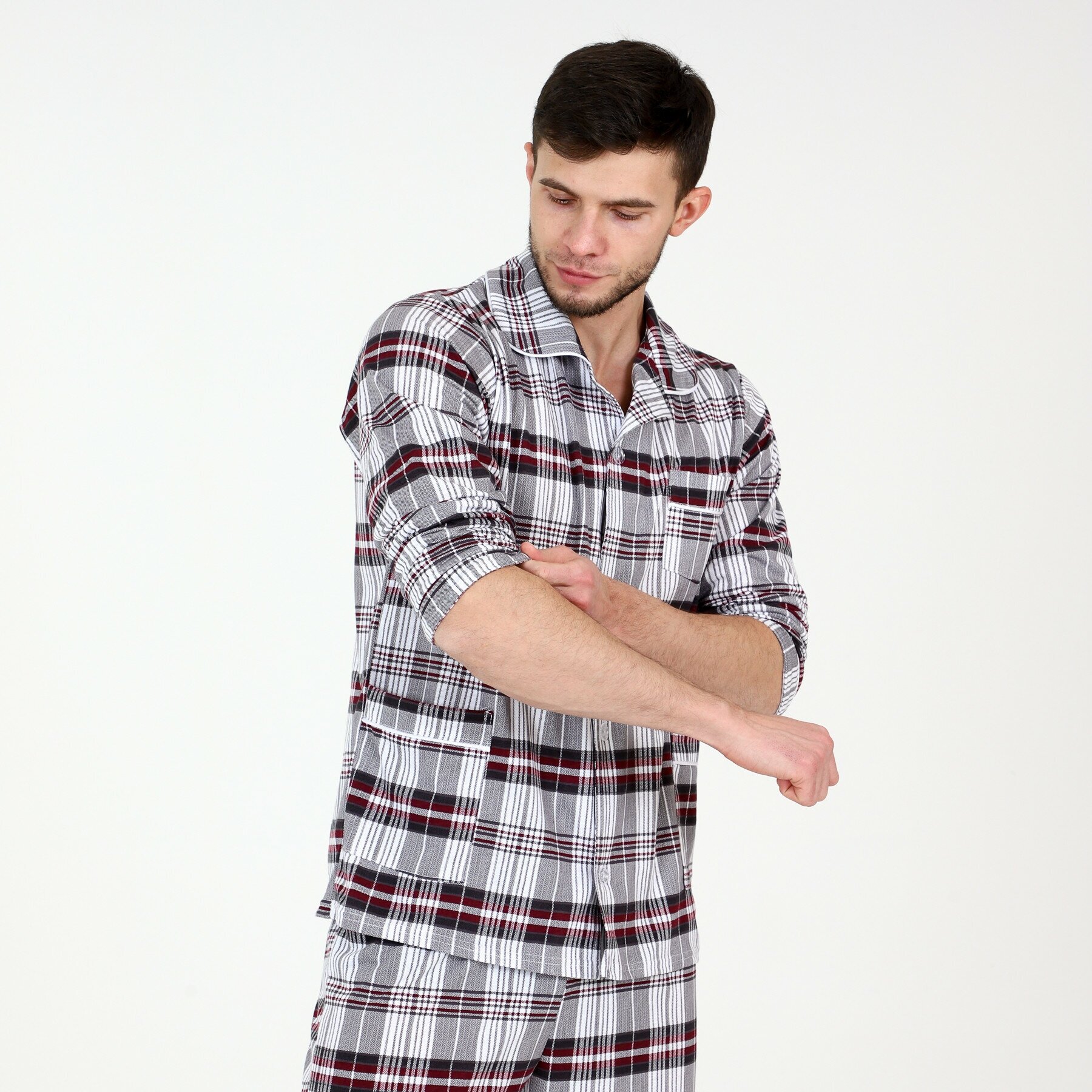 Пижама мужская (бордо) 46 размер - фотография № 3