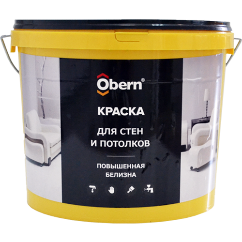 Краска для стен и потолков OBERN, 7 кг краска для стен и потолков obern 17607