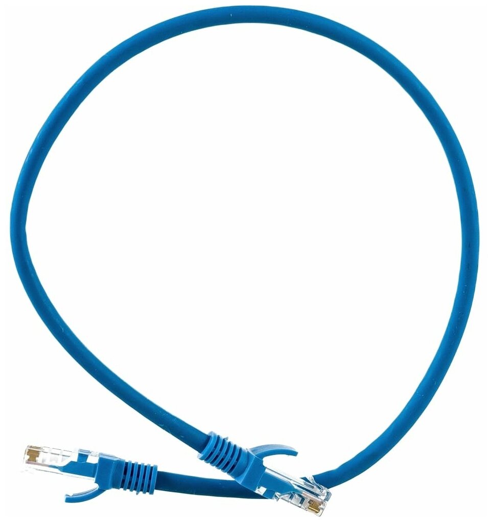 Сетевой кабель ExeGate UTP cat.5e 0.5m Blue UTP-RJ45-RJ45-5e-05M-LSZH-BL 286380