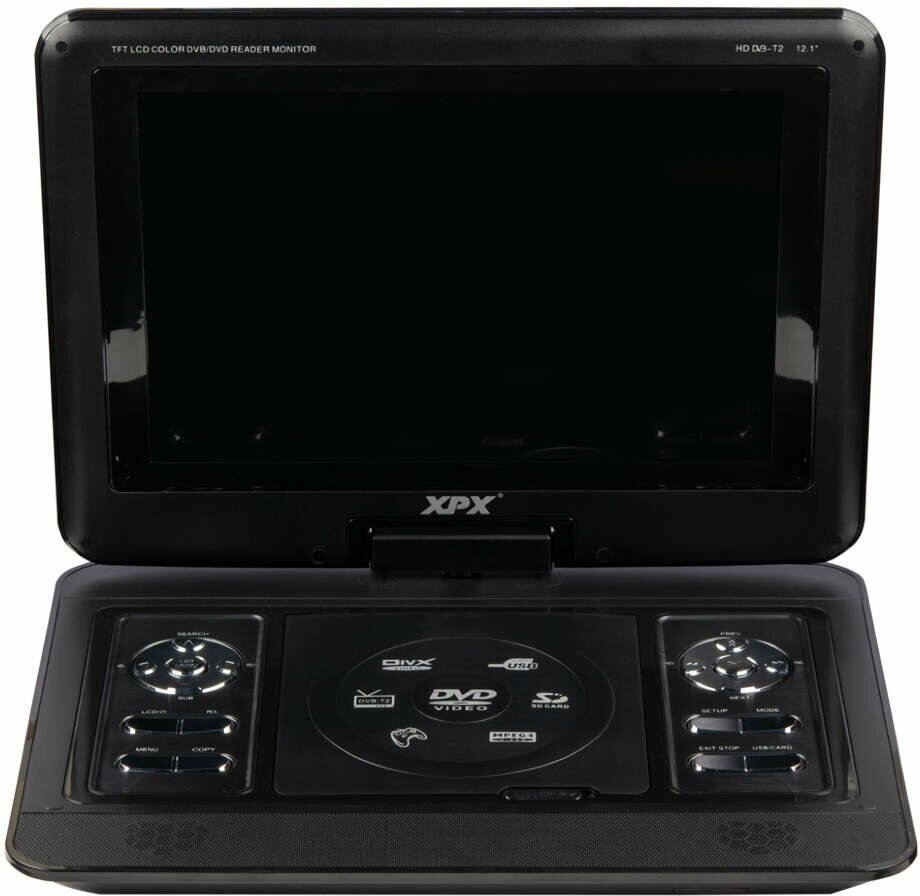 Портативный DVD-плеер XPX EA-1268L, черный
