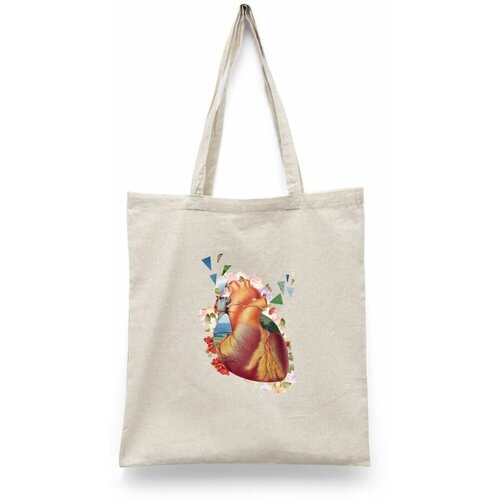 фото Сумка-шоппер унисекс каждому своё "медицина/анатомия/абстракция" черная