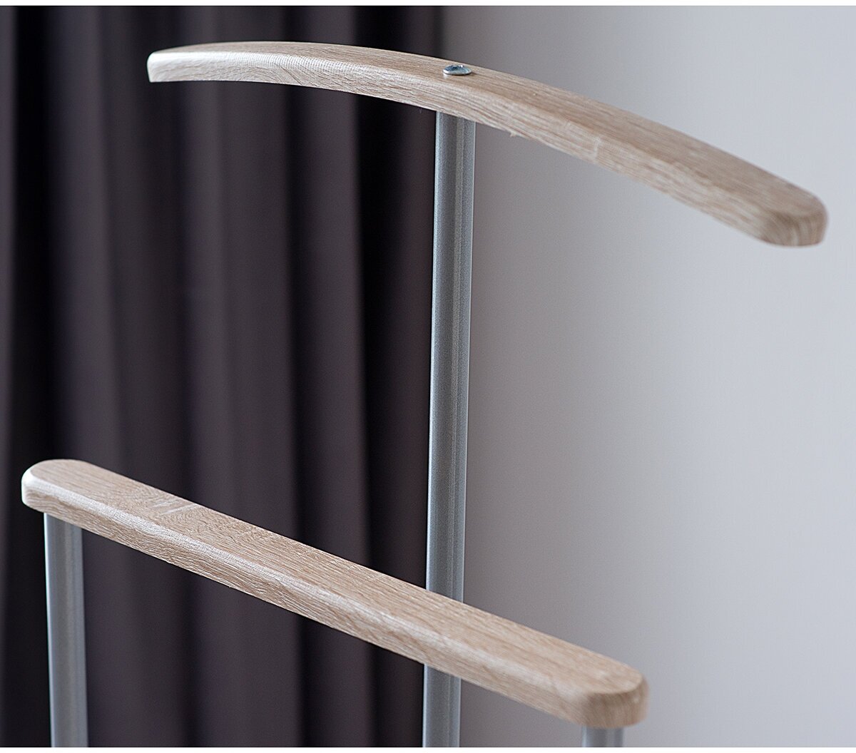 Вешалка костюмная IFERS для одежды напольная Дэви 1 цвет металлик/дуб сонома — фото 1