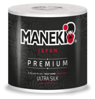 Бумага туалетная Maneki B&W с ароматом жасмина 10 рулонов 3 слоя - фото №3