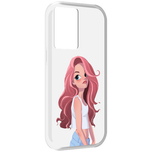 Чехол MyPads Мультяшный-арт-девушки женский для OnePlus Nord N20 SE задняя-панель-накладка-бампер